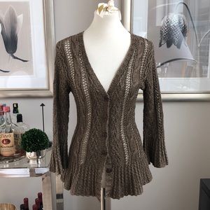 DONATING 10/01 !!! Ralph Lauren Open Knit Linen Cardigan S